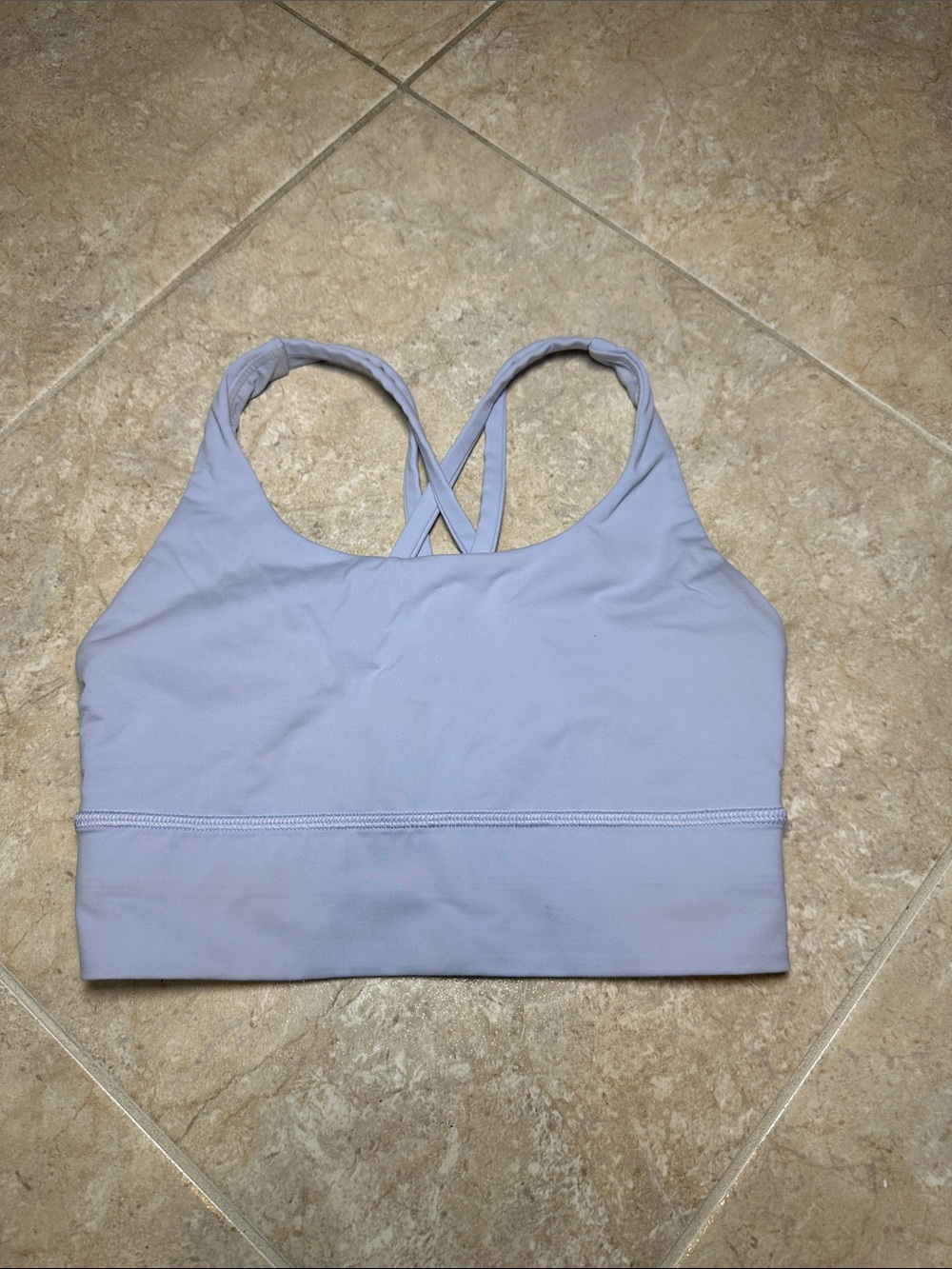 Lululemon Light Lavender Sports Bralette with Cross-Back Straps